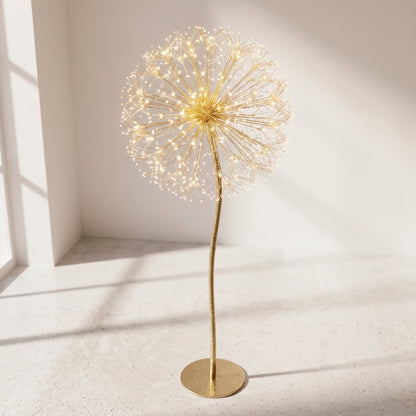 Árbol de bolas blancas con micro luces LED y resina