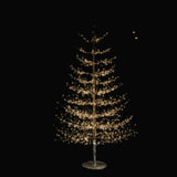 Árbol 1440 luces blancas cálidas, adaptador UL IP44, base de resina, 5m cable 150cm Negro 1U/U