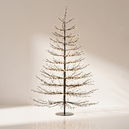 Árbol negro de puntos negro con luz calida 180 cm