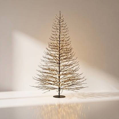 Árbol negro de puntos negro con luz calida 240 cm